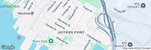 Google Maps Boston Airport (BOS), 100 Tomahawk Dr, Boston, MA 02128-2058, United States of America